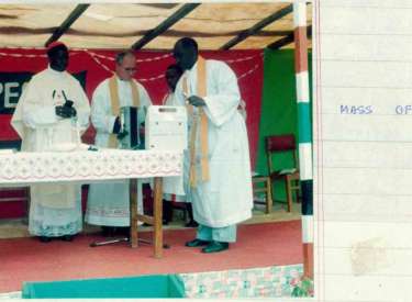 Cardinal Otunga Celebrating Thanks Giving Mass